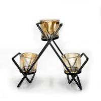 Подсвечник 24,5*9*21см  TS-LFTCNDL   <<Состав:металл,стекло>>