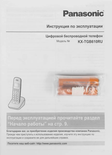 Радиотелефон Panasonic KX-TGB610RUR  