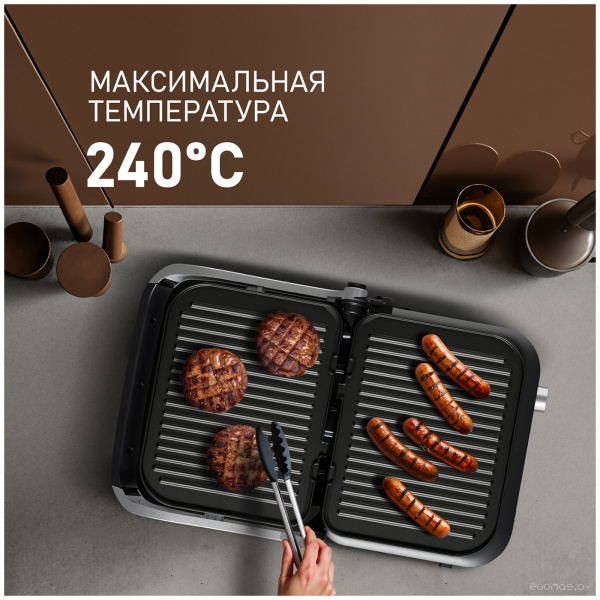 Гриль электрический WEISSGAUFF WCG-360 WCG-360 Nero Glass Chef's Steak