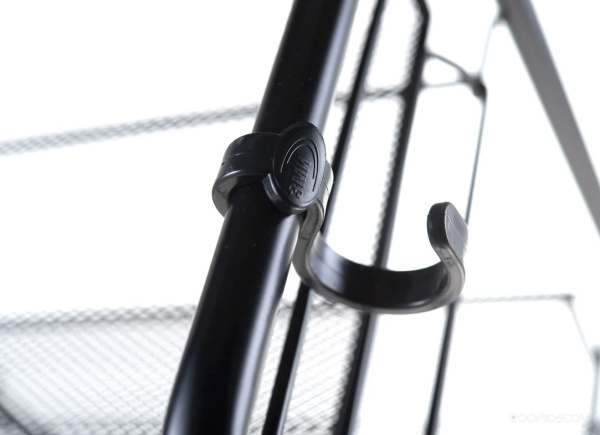 Этажерка Ладья 2 К Черный 44х25х71,5см на колесах 