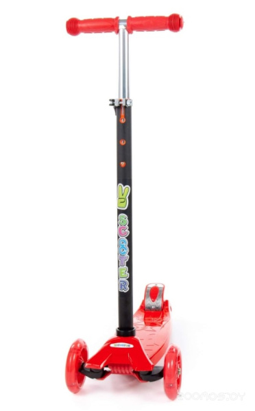 Самокат детский (красно-чёрный) (в коробке) 
