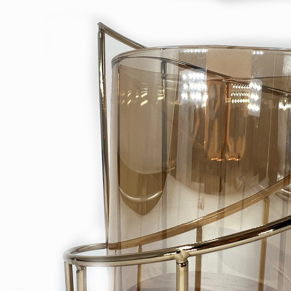 Подсвечник 11*11*15,5см  TS-LFTCNDL   <<Состав:металл,стекло>>