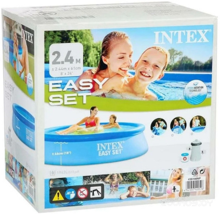 Бассейн надувной INTEX Easy Set 244х61см 28106NP