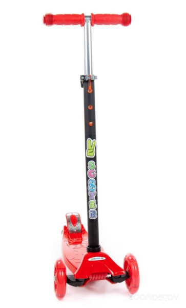 Самокат детский (красно-чёрный) (в коробке) 