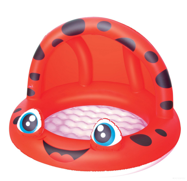 Бассейн 97*66см надувной детский с навесом 