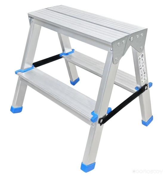 Стремянка 2-ти ступенчатая алюминиевая 