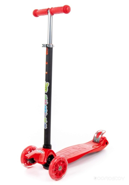Самокат детский (красно-чёрный) (в коробке) 