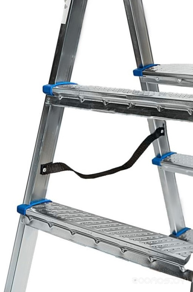 Стремянка 4-х ступенчатая AZK B4 TwoSide Pro, 2 секции, стальная, оцинкованная