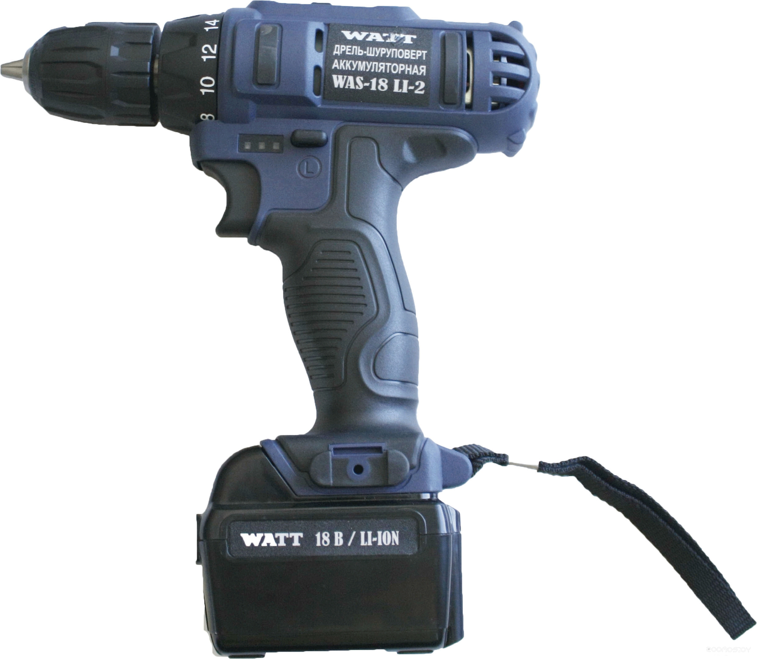 Дрель-шуруповерт WATT WAS-18Li-2 NEW кейс 
