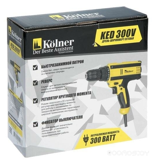 Шуруповерт сетевой Kolner KED 300V (кн300вед), 8030100366