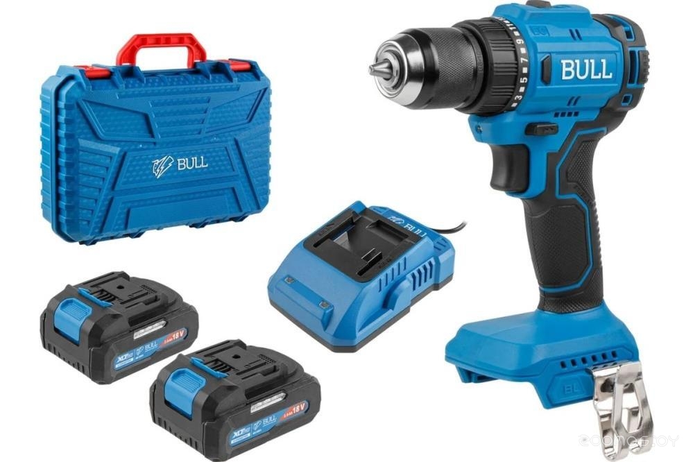 Дрель-шуруповерт Bull SR 1803 1329602 (с 2-мя АКБ, кейс) 