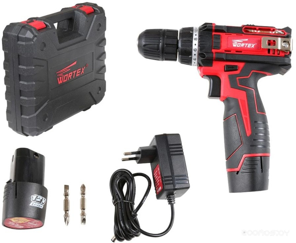 Дрель-шуруповерт аккум. Wortex BD 1220-1 DLi .в чем.  