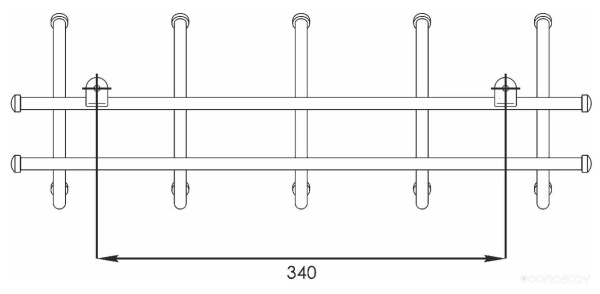 Вешалка для одежды ЗМИ Норма 5 / ВН 24 коричневый