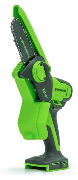 Пила цепная мини аккумуляторная Greenworks 24V (1хАКБ 2Ач и ЗУ) 10см 2008207UA