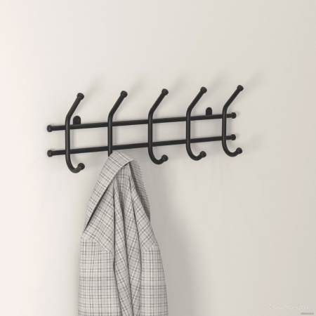 Вешалка Норма 5  крючков (Черный) 