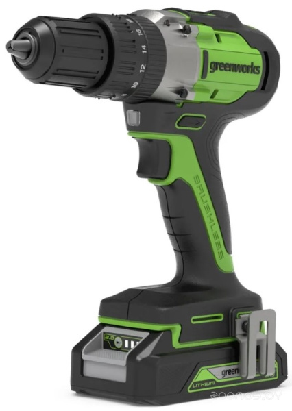 Дрель-шуруповерт ударная аккумуляторная Greenworks 24V GD24DD60 (без АКБ и ЗУ) 60Нм   