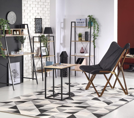 Стеллаж HALMAR NARVIK REG2 дуб сонома/черный, 60/32/148