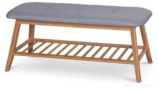 Полка для обуви HALMAR ST-15 натуральный/серый, 100/30/44