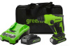 Перфоратор аккумуляторный Greenworks 24V GD24SDS1K2 (1хАКБ 2Ач и ЗУ) 1.2Дж в сумке