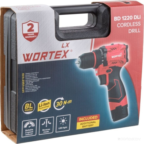 Дрель-шуруповерт аккум.WORTEX LX BD 1220 DLi 1333699